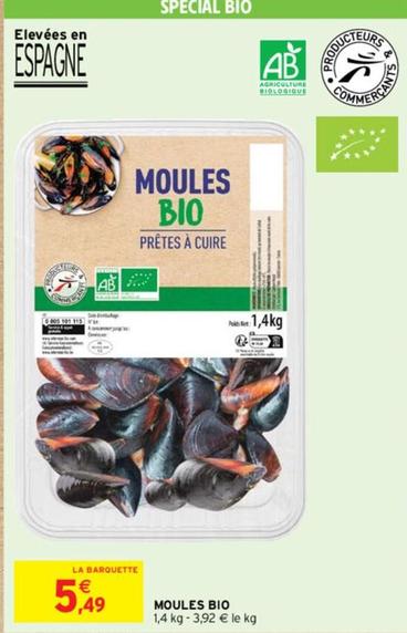 Moules Bio offre à 5,49€ sur Intermarché