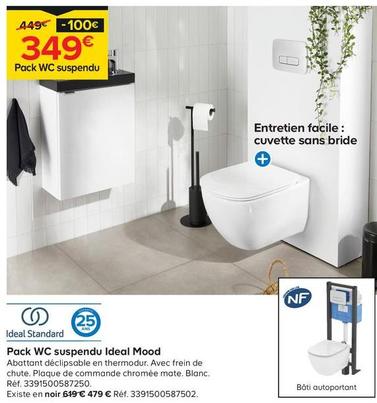 Ideal Standard - Pack WC Suspendu Ideal Mood offre à 349€ sur Castorama