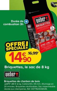 Weber - Briquettes De Charbon De Bois offre à 14,9€ sur Castorama