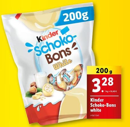 Kinder - Schoko-Bons White  offre à 3,28€ sur Lidl