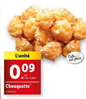 Chouquette offre à 0,09€ sur Lidl