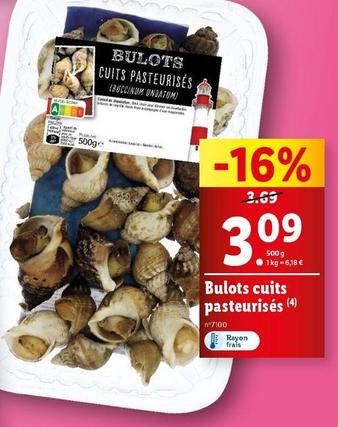 Bulots Cuits Pasteurisés offre à 3,09€ sur Lidl
