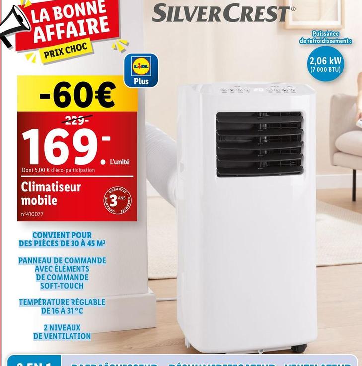 SilverCrest - Climatiseur Mobile offre à 169€ sur Lidl