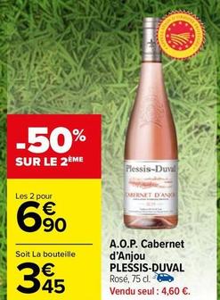 Plessis-Duval - A.O.P. Cabernet d'Anjou  offre à 4,6€ sur Carrefour Market