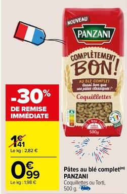 Panzani - Pâtes Au Blé Complet offre à 0,99€ sur Carrefour Market