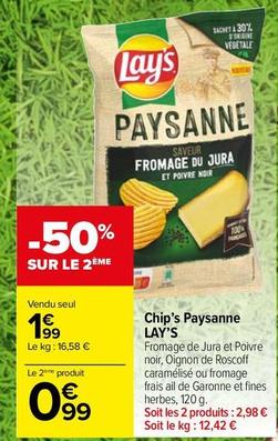 Lay's - Chip's Paysanne  offre à 1,99€ sur Carrefour Market