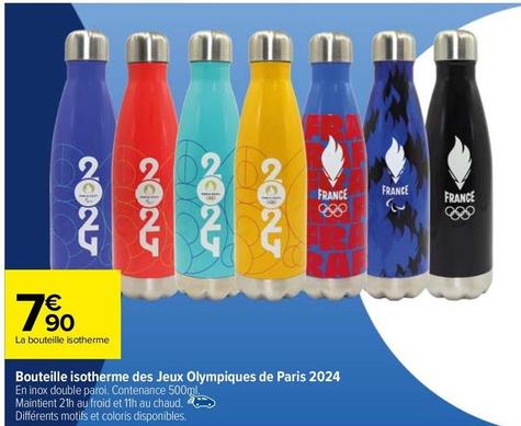 Bouteille Isotherme Des Jeux Olympiques De Paris 2024 offre à 7,9€ sur Carrefour Market
