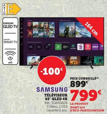 Samsung - Téléviseur 65" Qled 4k offre à 799€ sur Hyper U