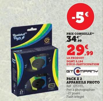 GT - Pack X 2 Appareils Photo offre à 29,99€ sur Hyper U
