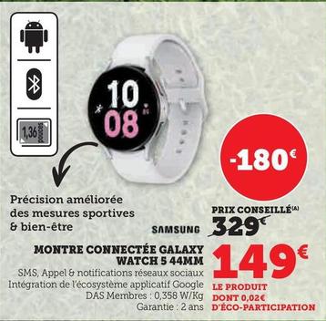 Samsung - Montre Connectée Galaxy Watch 5 44Mm offre à 149€ sur Hyper U