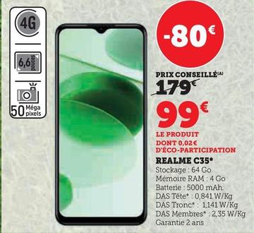 Realme - C35 offre à 99€ sur Super U