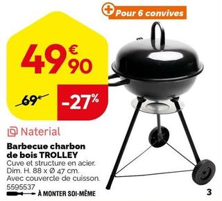 Naterial - Barbecue Charbon De Bois Trolley offre à 49,9€ sur Weldom