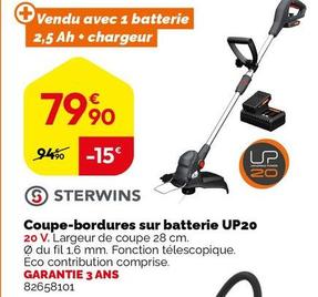 Sterwins - Coupe-Bordures Sur Batterie UP20 20 offre à 79,9€ sur Weldom
