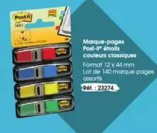 Marque-pages Post-it Étroits Couleurs Classiques offre sur Majuscule