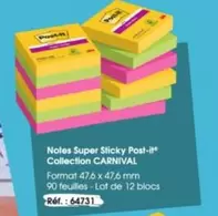 Notes Super Sticky Post-it® Collection offre sur Majuscule