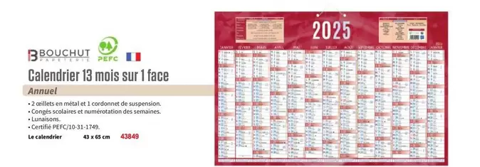 Porte-calendrier offre sur Majuscule