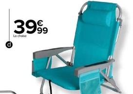Carrefour - chaise de plage multipositions offre à 39,99€ sur Carrefour Drive