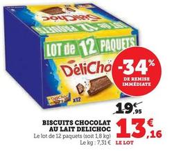 Délichoc - BISCUITS CHOCOLAT AU LAIT offre à 13,16€ sur Super U