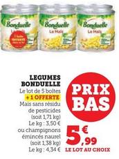 Bonduelle - Légumes offre à 5,99€ sur Super U