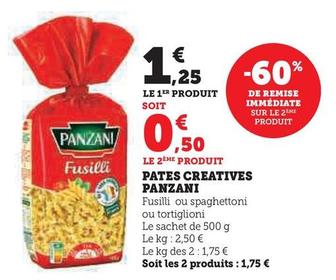 Panzani - Pâtes Creatives  offre à 1,25€ sur Super U