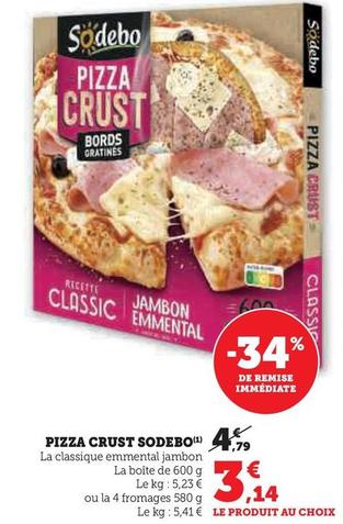 Sodebo - Pizza Crust offre à 3,14€ sur U Express
