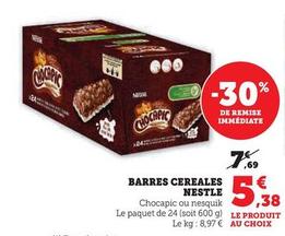 Nestlé - Barres Cereales offre à 5,38€ sur Super U