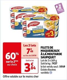 Saupiquet - Filets De Maquereaux À La Moutarde offre à 5,49€ sur Auchan Hypermarché