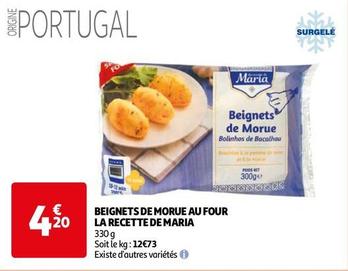 La Recette De Maria Beignets De Morue Au Four offre à 4,2€ sur Auchan Hypermarché