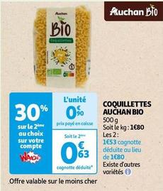 Auchan - Coquillettes Bio offre à 0,9€ sur Auchan Hypermarché