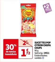 Chupa Chups - Sucettes Pop Citron  offre à 1,72€ sur Auchan Hypermarché