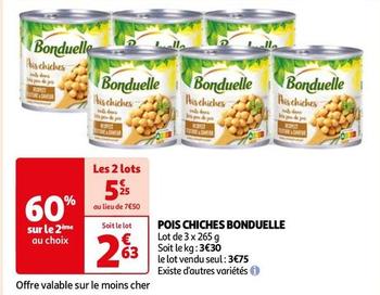 Bonduelle - Pois Chiches offre à 3,75€ sur Auchan Hypermarché