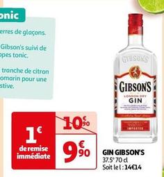 Gibson's - Gin  offre à 9,9€ sur Auchan Hypermarché