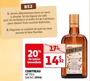 Cointreau - 40° 70 Cl offre à 14,32€ sur Auchan Hypermarché