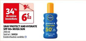 Nivea Sun - Spray Protect And Hydrate SPF 50+  offre à 6,02€ sur Auchan Hypermarché