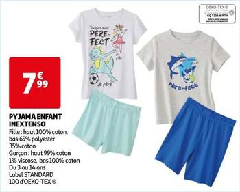 Inextenso - Pyjama Enfant  offre à 7,99€ sur Auchan Hypermarché