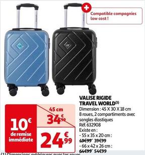 Valise Rigide Travel World offre à 24,99€ sur Auchan Hypermarché