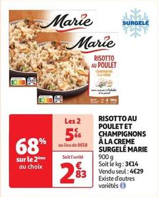 Marie - Risotto Au Poulet Et Champignons À La Creme Surgelé offre à 4,29€ sur Auchan Supermarché