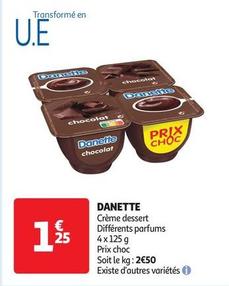 Danone - Danette offre à 1,25€ sur Auchan Supermarché
