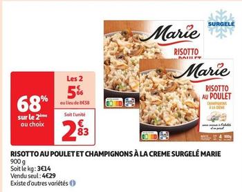Marie - Risotto Au Poulet Et Champignons À La Creme Surgelé offre à 2,83€ sur Auchan Supermarché
