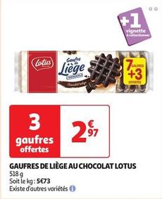 Lotus - Gaufres De Liège Au Chocolat offre à 2,97€ sur Auchan Supermarché