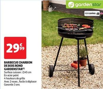  Gardenstar - Barbecue Charbon De Bois Rond offre à 29,99€ sur Auchan Supermarché