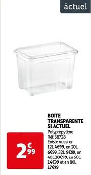 Àctuel - Boite Transparente offre à 2,99€ sur Auchan Hypermarché