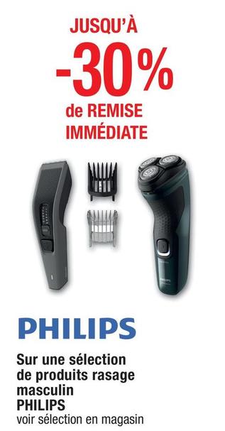 Philips - Sur une Selection De Produits Rasage Masculin offre sur Migros France