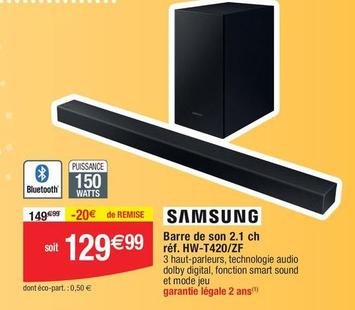 Samsung - Barre De Son 2.1 Ch offre à 129,99€ sur Migros France