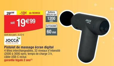 Jocca - Pistolet De Massage Ecran Digital offre à 19,99€ sur Migros France