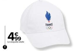 Casquette Adulte Equipe de France des Jeux Olympiques de Paris 2024 offre à 4,99€ sur Carrefour Express