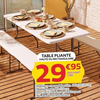 Table Pliante offre à 29,95€ sur Gifi