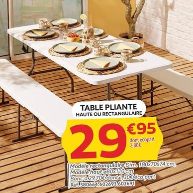 Table Pliante offre à 29,95€ sur Gifi