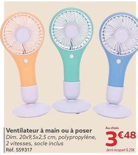 Ventilateur à Main offre à 3,48€ sur Gifi