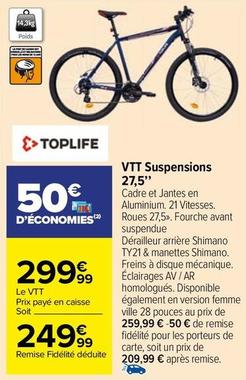 Toplife - Vtt Suspensions 27,5" offre à 249,99€ sur Carrefour Market